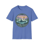 Kayak Sunset T‑Shirt — "Drift Into The Quiet Places" Outdoor Relaxation Tee