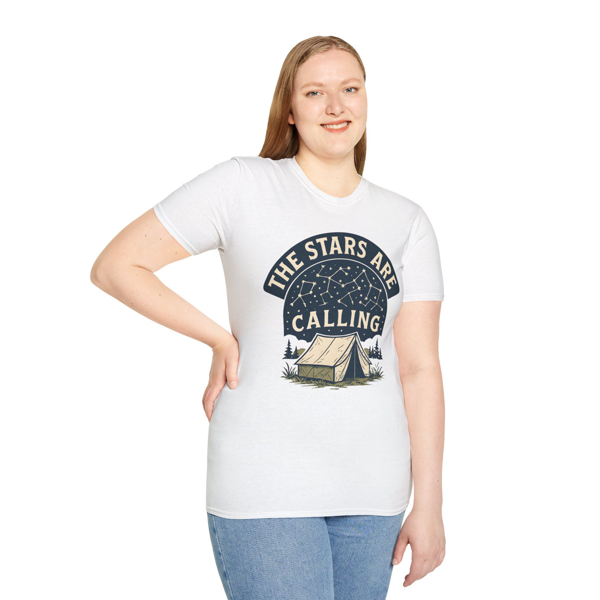 "The Stars Are Calling" Camping Tent Stargazing T-Shirt