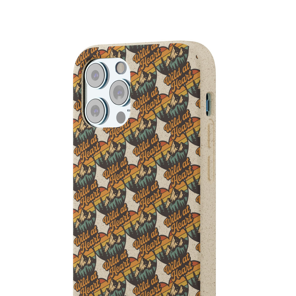Eco-Friendly Phone Case — Vintage Camper Pattern Biodegradable iPhone Cover