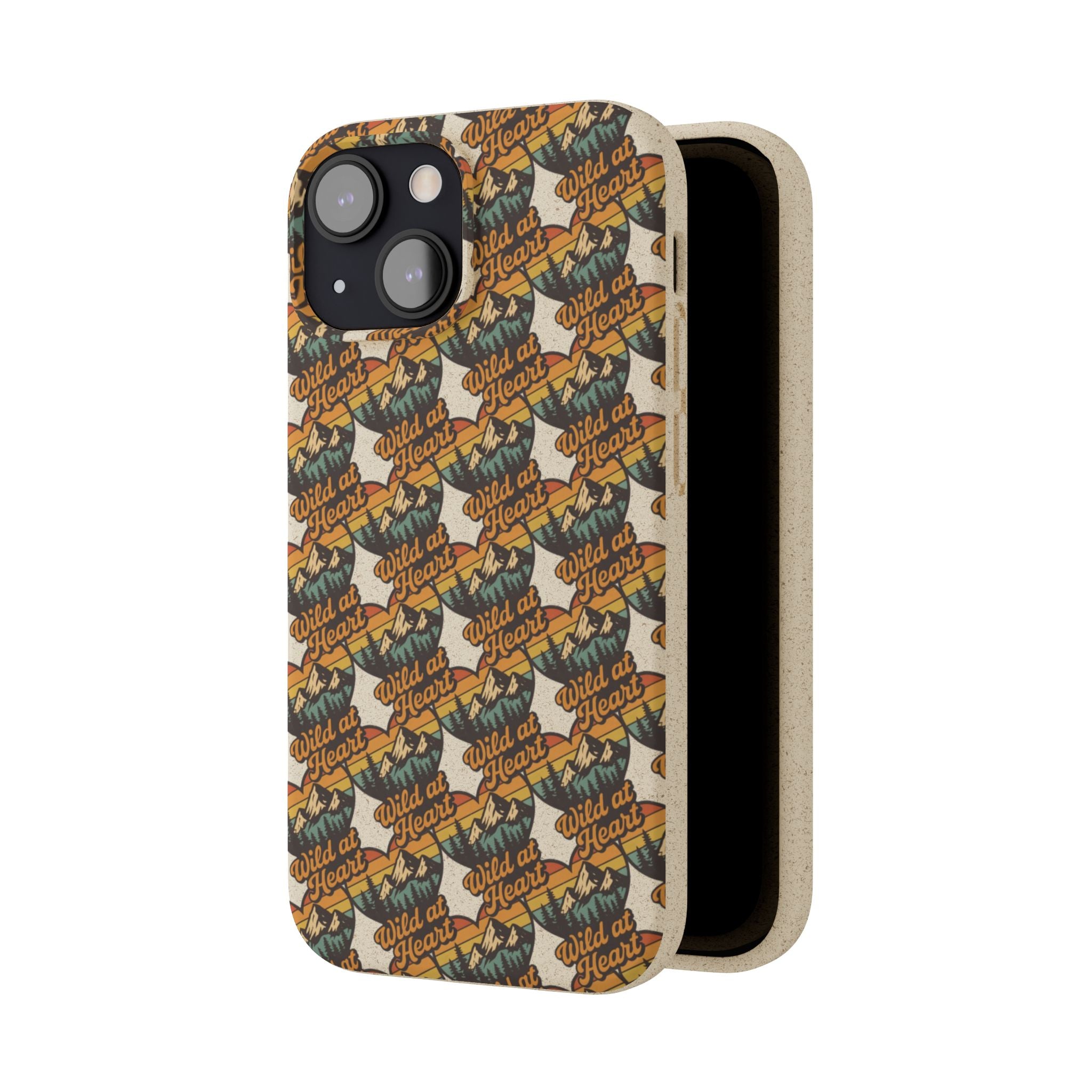 Eco-Friendly Phone Case — Vintage Camper Pattern Biodegradable iPhone Cover