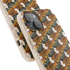 Eco-Friendly Phone Case — Vintage Camper Pattern Biodegradable iPhone Cover