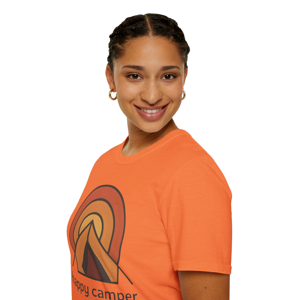 Happy Camper Retro Sunset Camping T-Shirt
