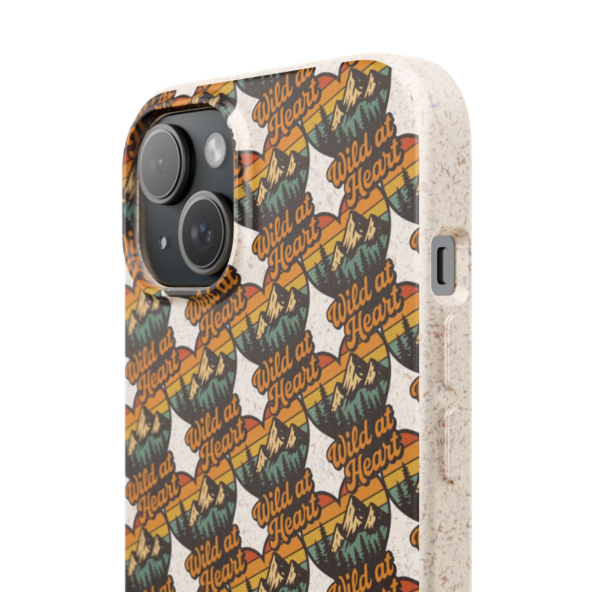 Eco-Friendly Phone Case — Vintage Camper Pattern Biodegradable iPhone Cover