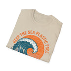 Keep the Sea Plastic Free T-Shirt — Ocean Conservation Wave Tee