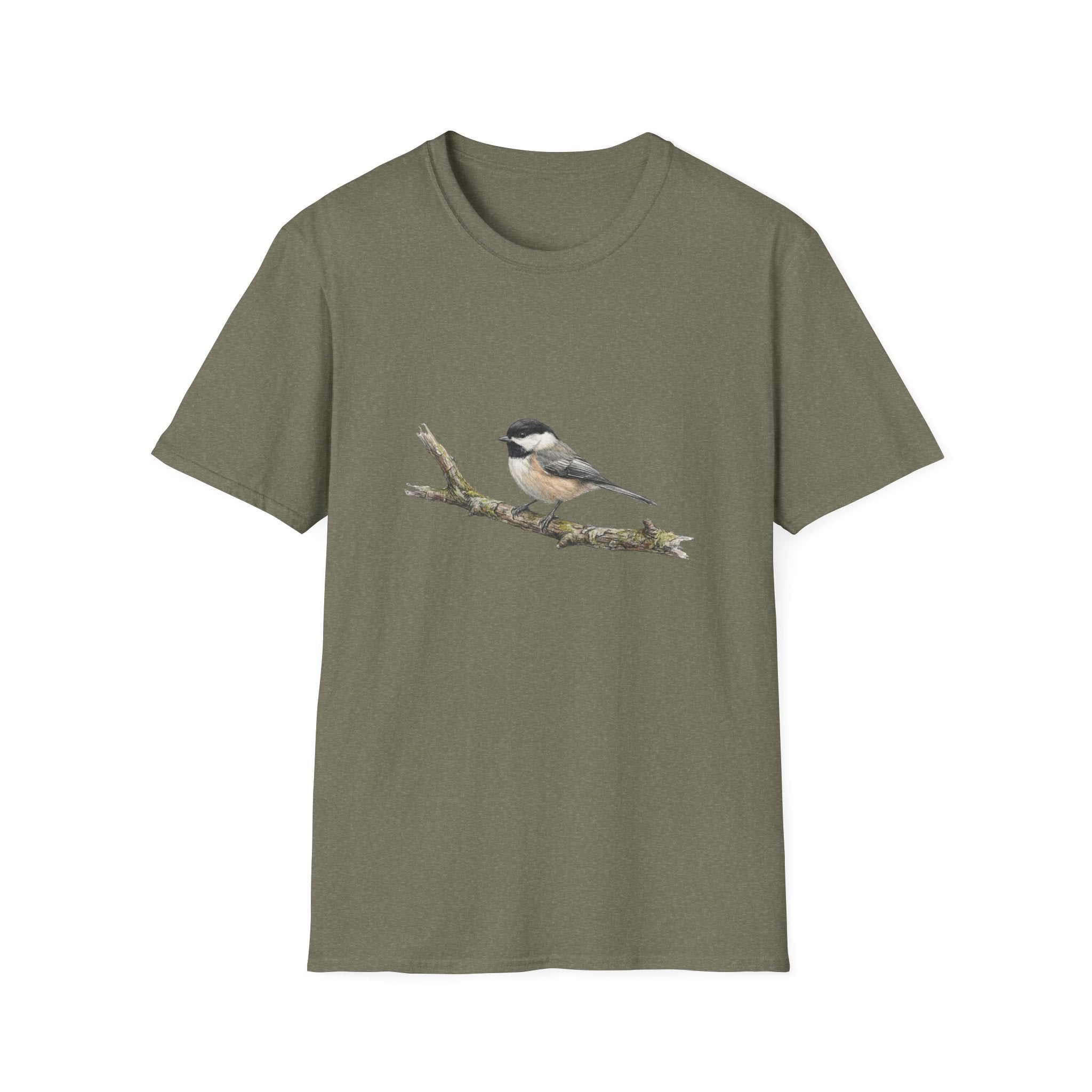 Chickadee Bird Tee — Watercolor Songbird T‑Shirt