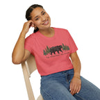"The Mountains Are Calling" Bear and Pines T-Shirt — Outdoor Graphic Tee