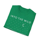 Into The Wild Canoe T-Shirt - Minimal Night Sky Lake Camping Tee
