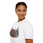 Vintage Cozy Cabin T-Shirt — Faded Pine Tree Cabin Tee