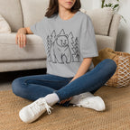 Bear & Pines T-Shirt — Minimal Line Drawing Woodland Tee