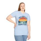 "The Lake Is My Happy Place" Canoe On The Lake At Sunset T-Shirt