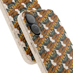 Eco-Friendly Phone Case — Vintage Camper Pattern Biodegradable iPhone Cover
