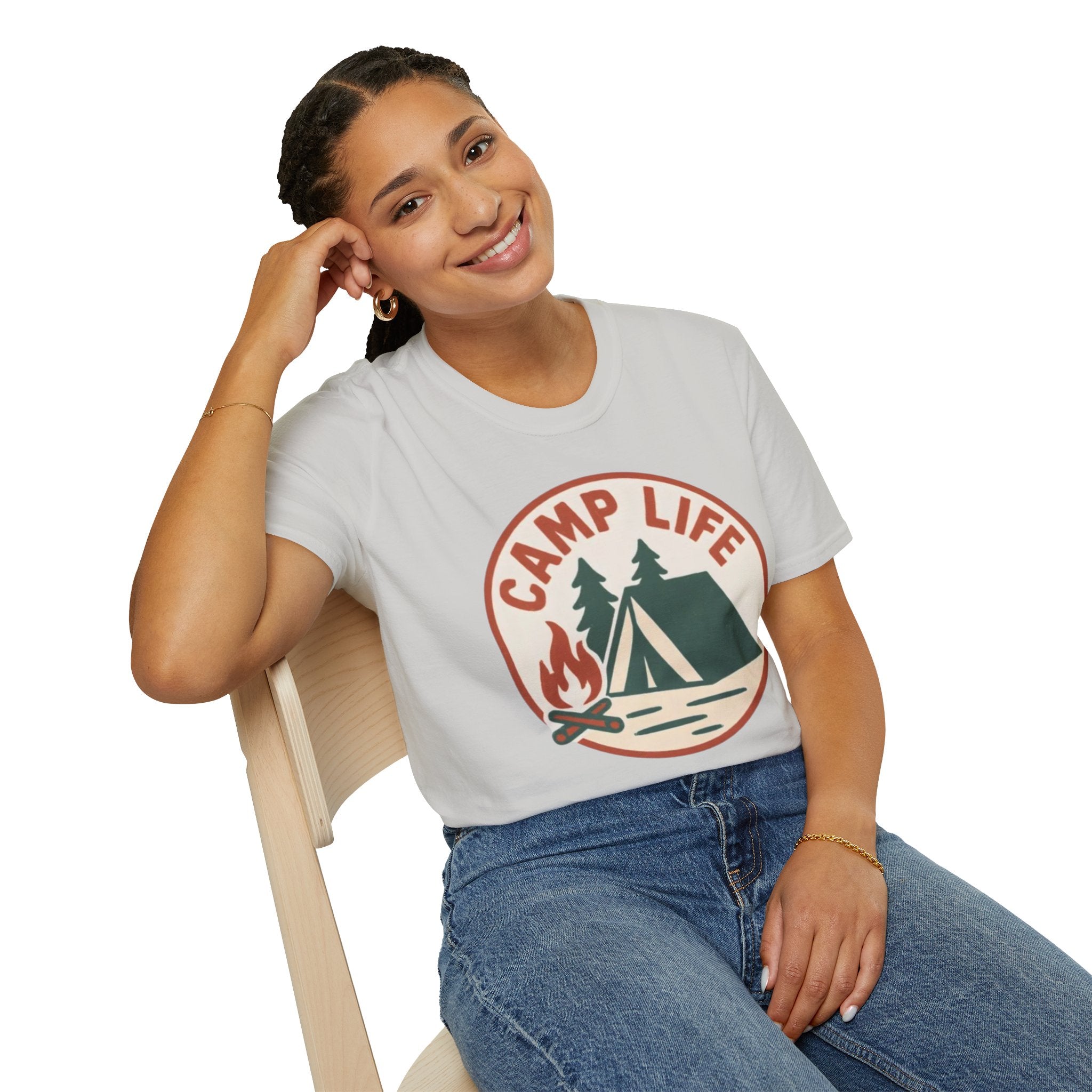 Camp Life T-Shirt — Tent & Campfire Outdoor Tee