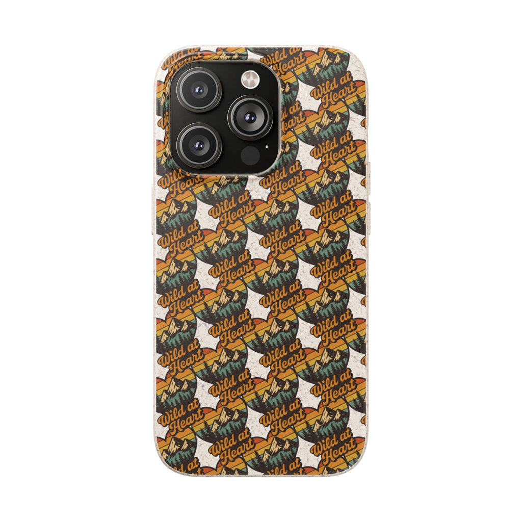 Eco-Friendly Phone Case — Vintage Camper Pattern Biodegradable iPhone Cover