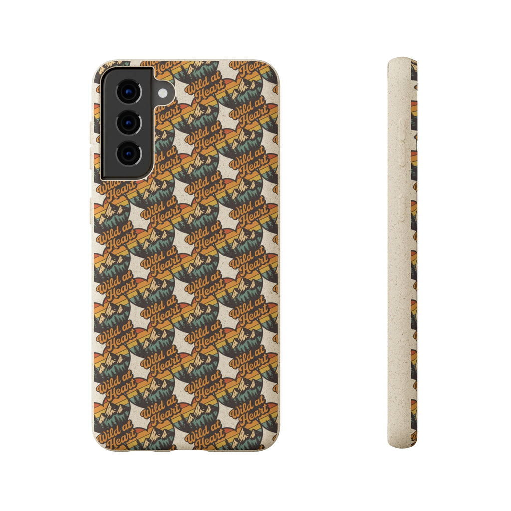 Eco-Friendly Phone Case — Vintage Camper Pattern Biodegradable iPhone Cover