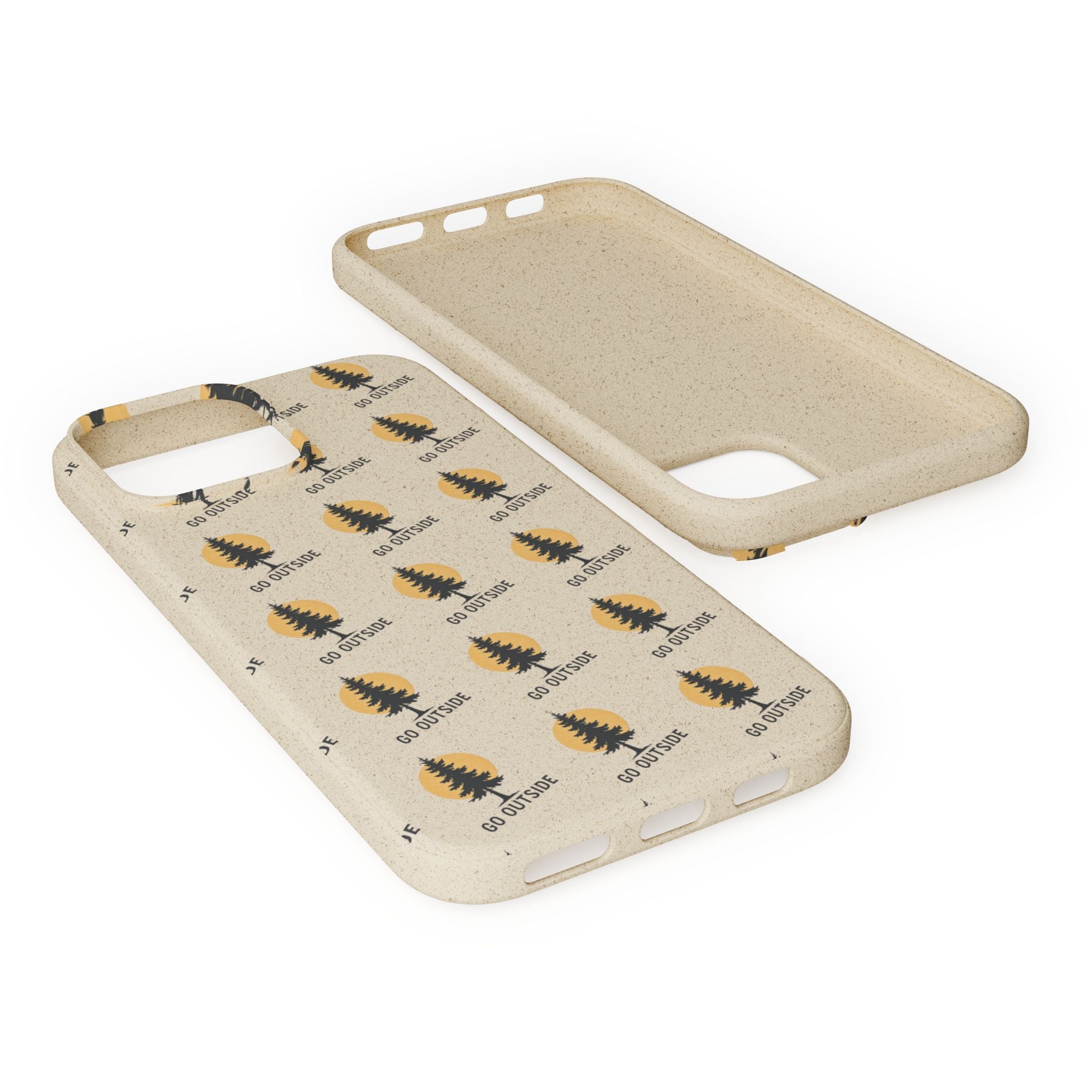 Biodegradable Phone Case — 'Go Outside' Recycled Eco-Friendly iPhone Cover