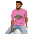 Campground Scenic T-Shirt — Minimalist Tent & Campfire Graphic