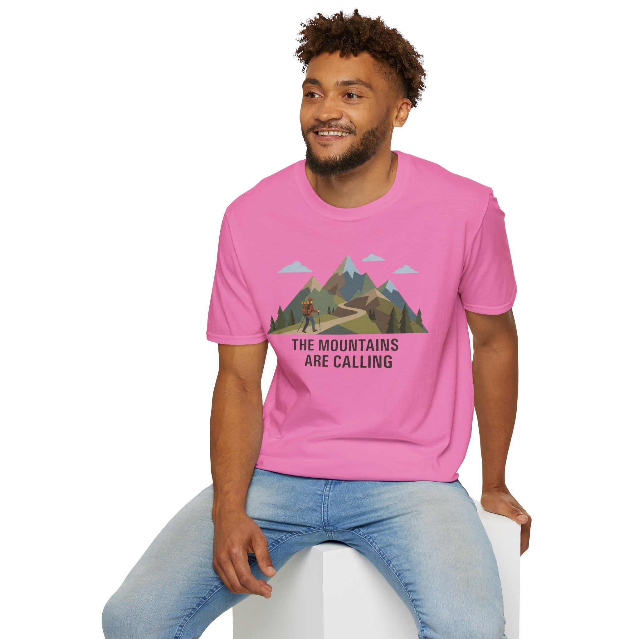 Campground Scenic T-Shirt — Minimalist Tent & Campfire Graphic