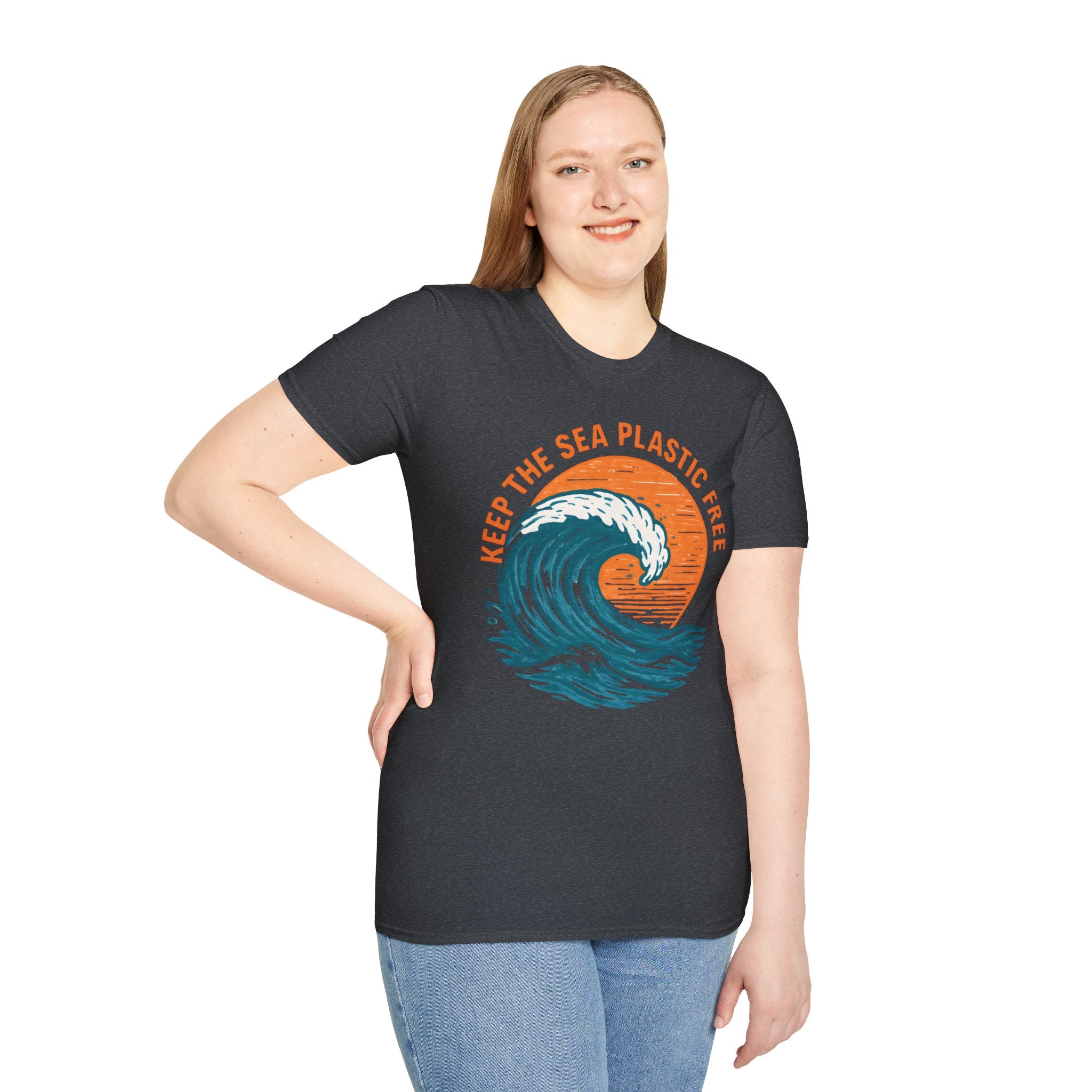 Keep the Sea Plastic Free T-Shirt — Ocean Conservation Wave Tee