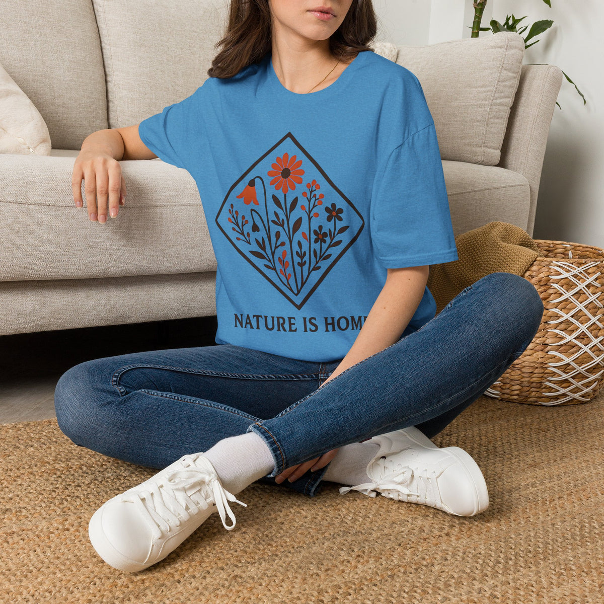 "Nature Is Home" Floral T-Shirt