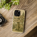 Biodegradable Phone Case — 'Nap Meadow' Mystic Lake Camping Design