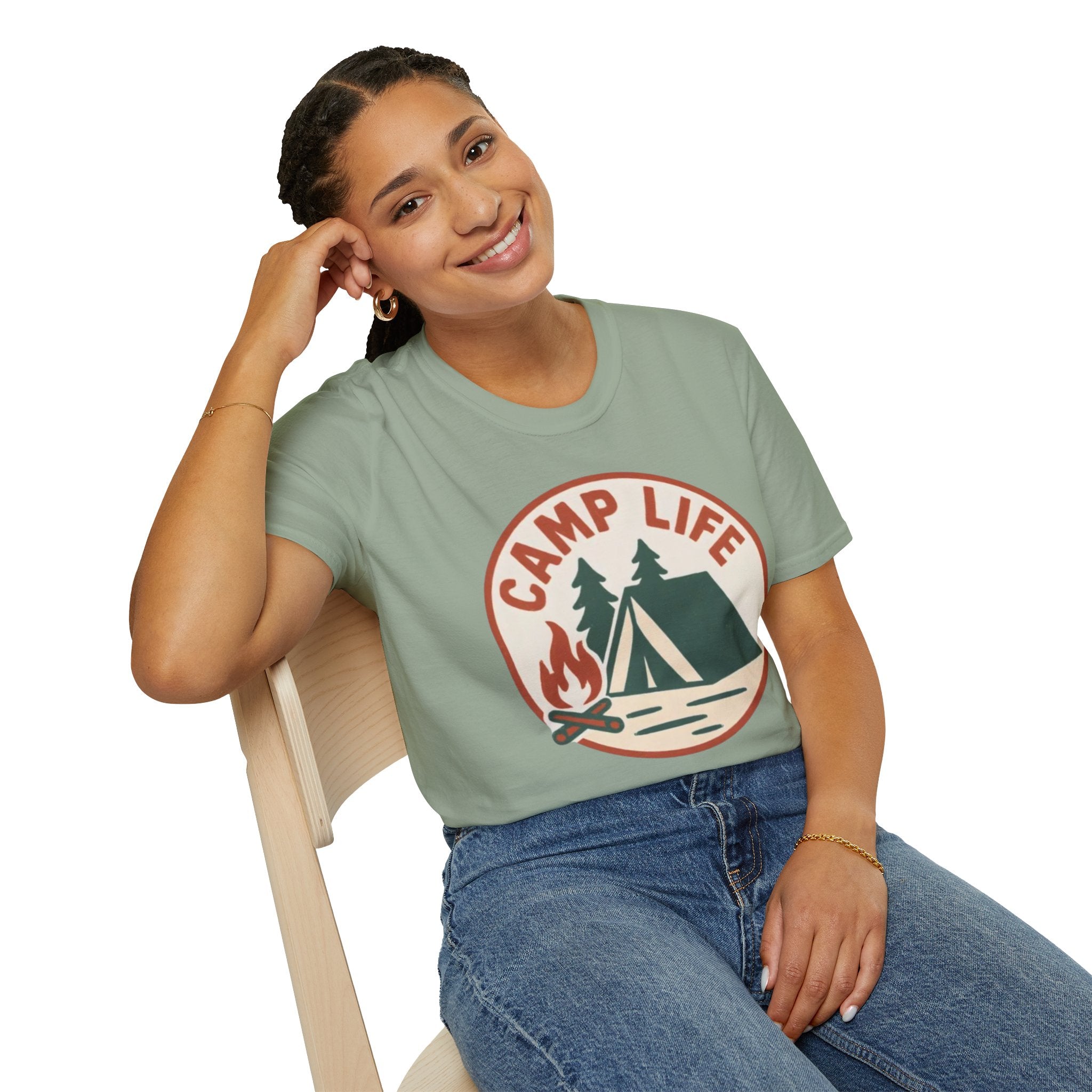 Camp Life T-Shirt — Tent & Campfire Outdoor Tee