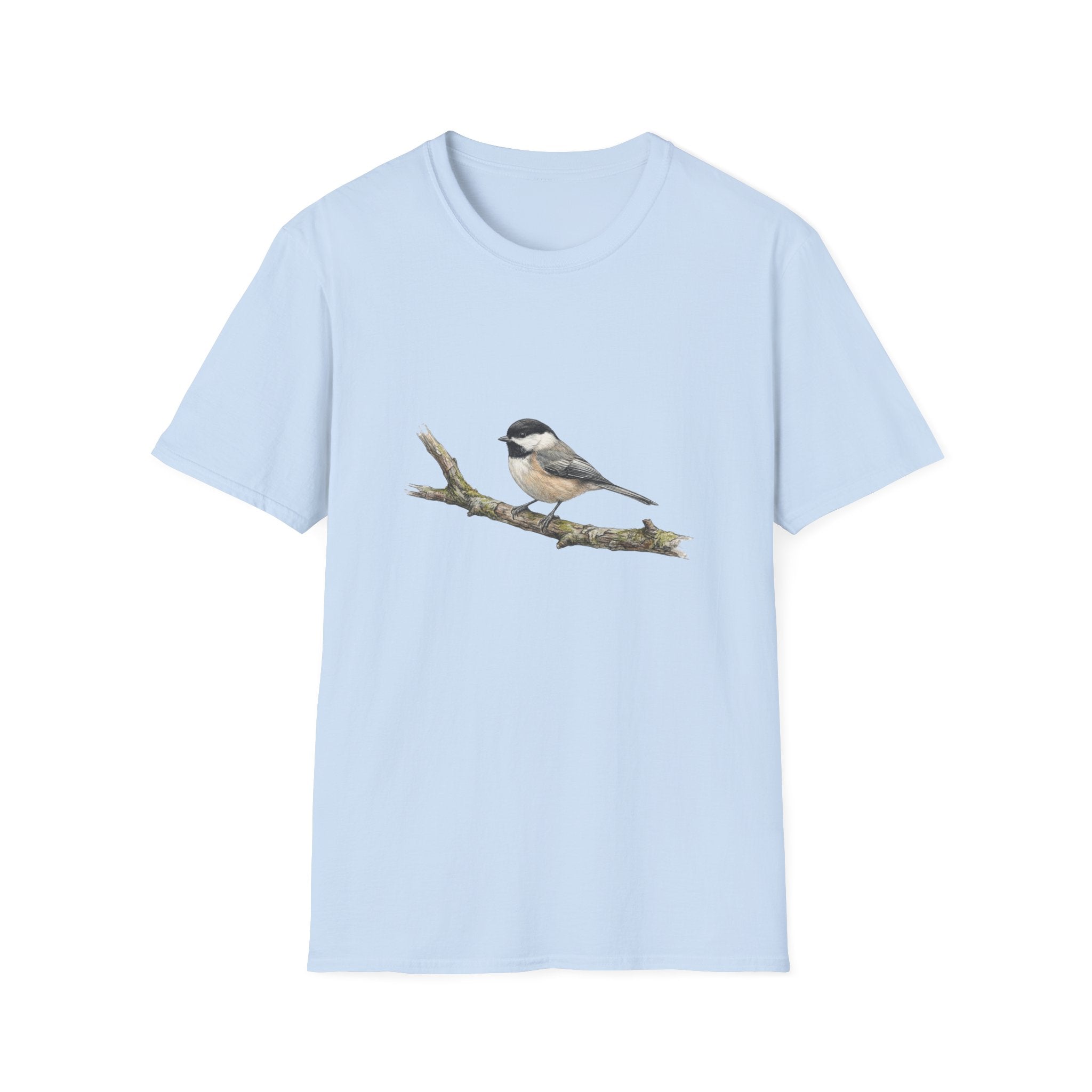 Chickadee Bird Tee — Watercolor Songbird T‑Shirt