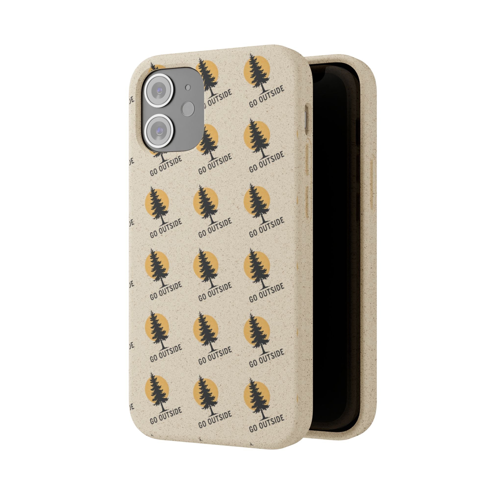 Biodegradable Phone Case — 'Go Outside' Recycled Eco-Friendly iPhone Cover