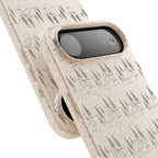 Biodegradable Phone Case — Eco-Friendly Forest Sketch Pattern