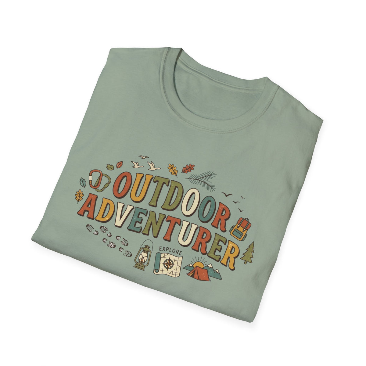 "Outdoor Adventurer" T‑Shirt Camping, Hiking & Exploration Graphic Tee Shirt
