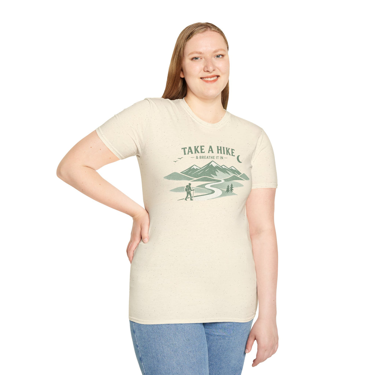 "Take A Hike & Breathe It In" Outdoor Hiking Graphic Tee