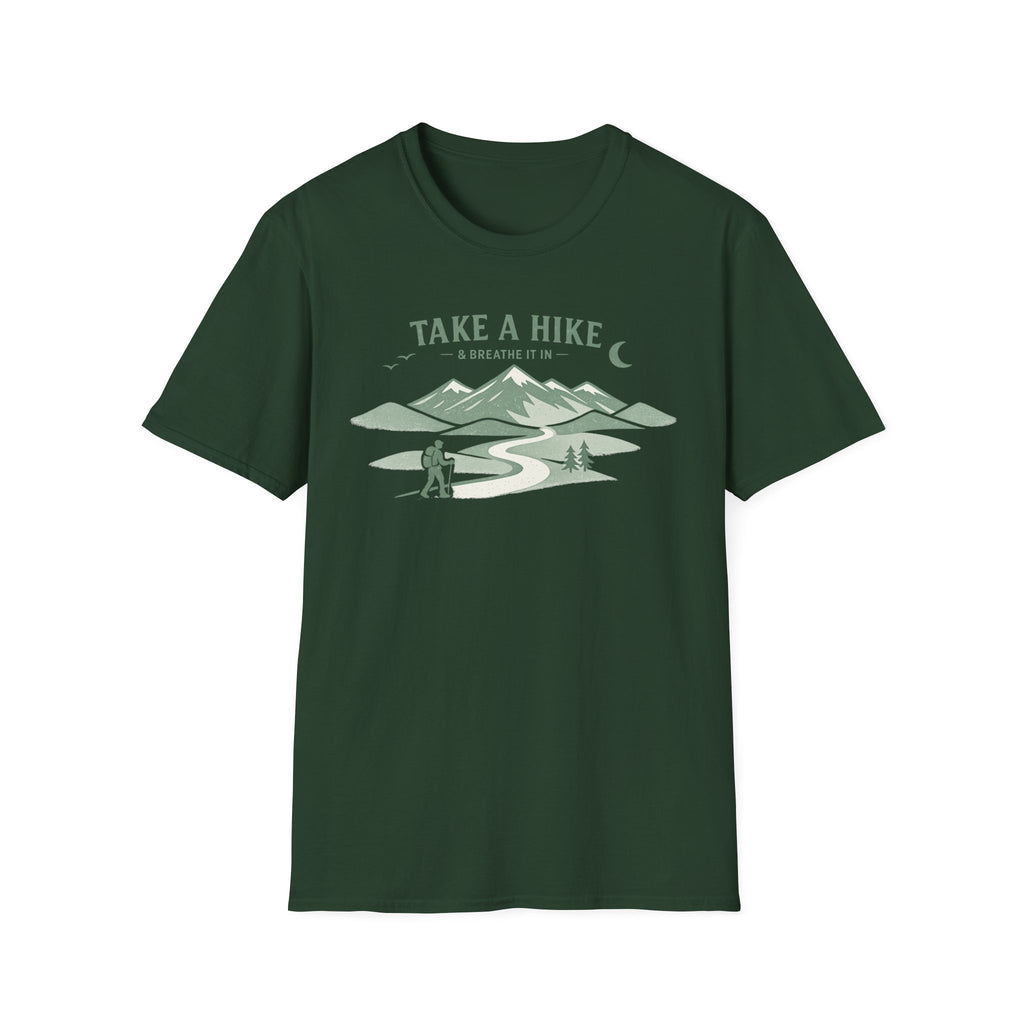 "Take A Hike & Breathe It In" Outdoor Hiking Graphic Tee