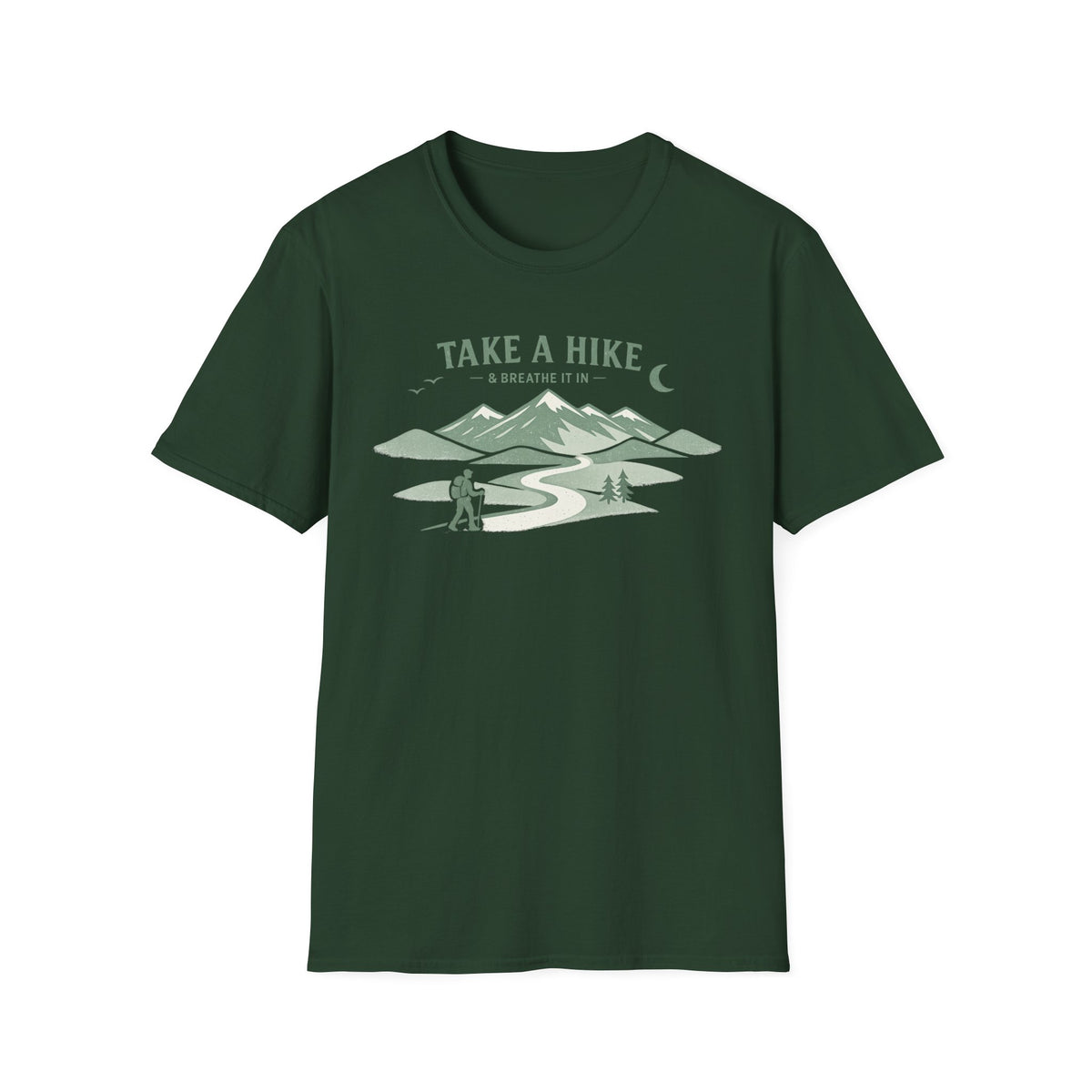 "Take A Hike & Breathe It In" Outdoor Hiking Graphic Tee