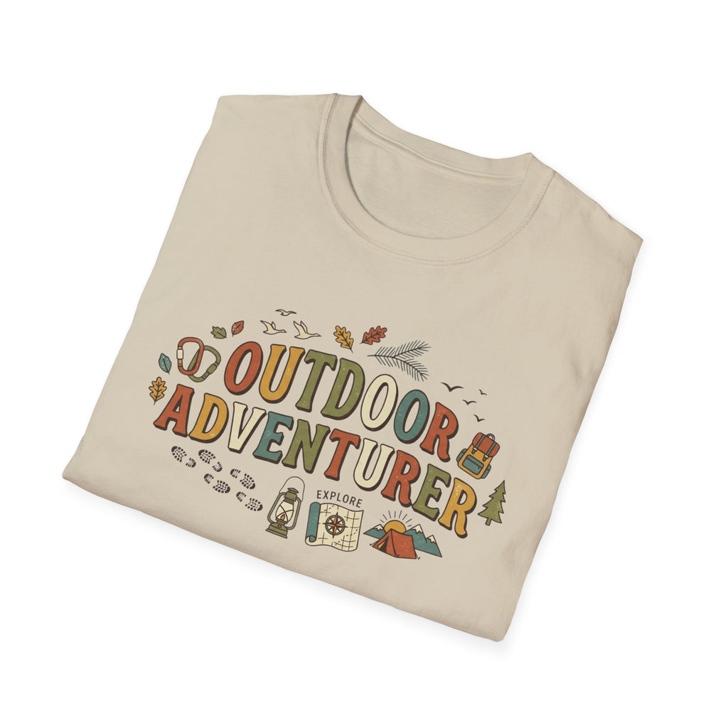 "Outdoor Adventurer" T‑Shirt Camping, Hiking & Exploration Graphic Tee Shirt