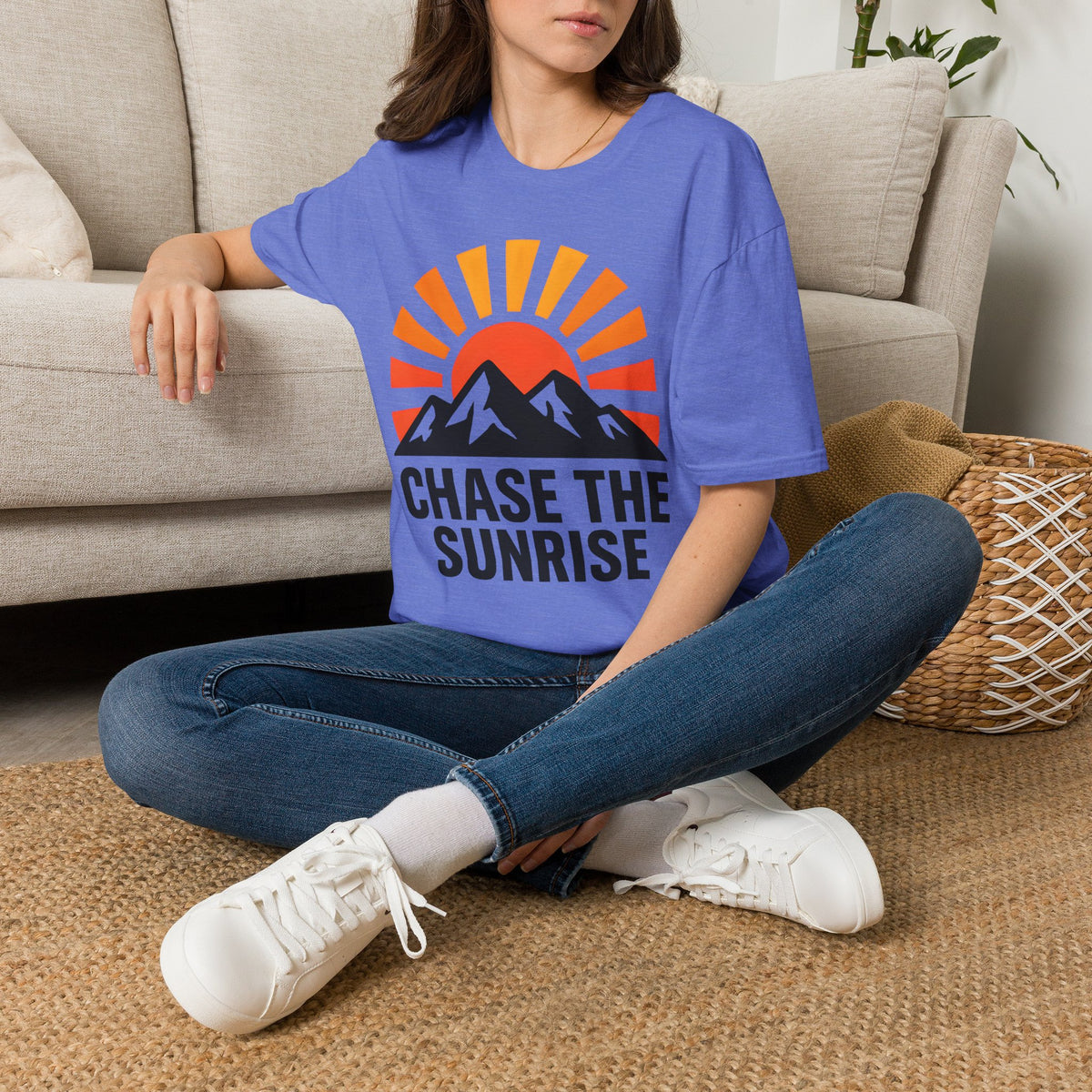 Chase The Sunrise Mountain T-Shirt — Sunrise & Peaks Graphic Tee