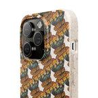 Eco-Friendly Phone Case — Vintage Camper Pattern Biodegradable iPhone Cover