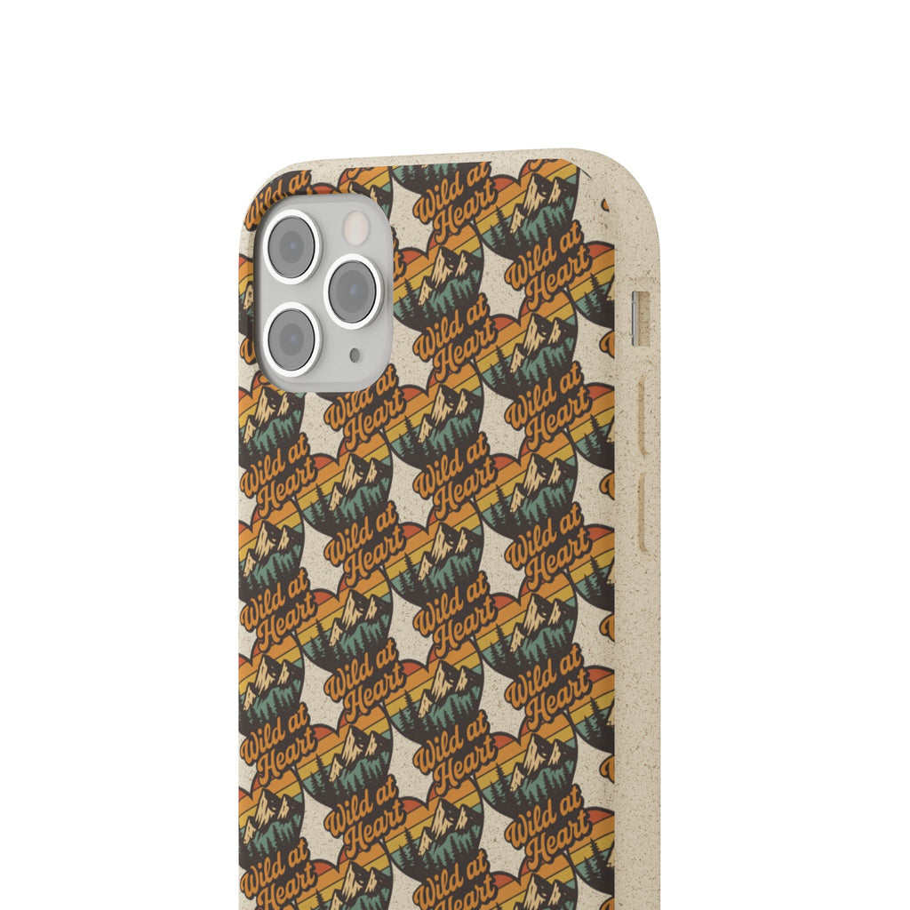 Eco-Friendly Phone Case — Vintage Camper Pattern Biodegradable iPhone Cover
