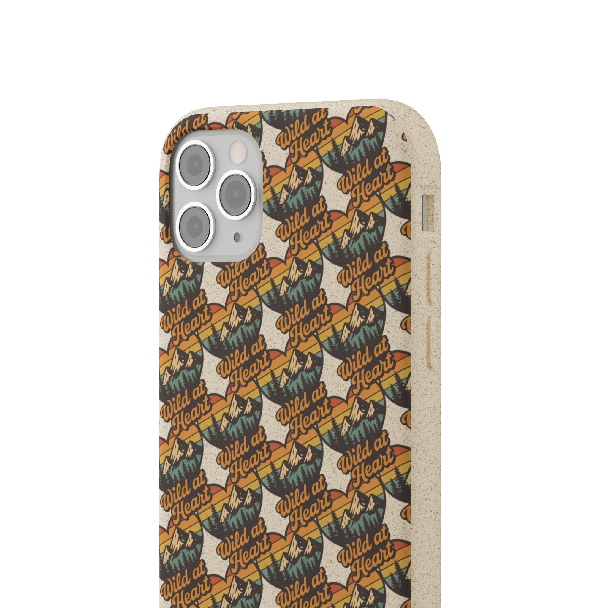 Eco-Friendly Phone Case — Vintage Camper Pattern Biodegradable iPhone Cover