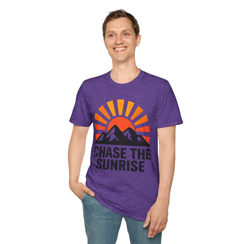 Chase The Sunrise Mountain T-Shirt — Sunrise & Peaks Graphic Tee