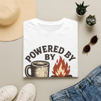 Powered By Coffee And Campfires Vintage Camping T-Shirt