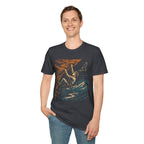 Climber on Cliff with Eagle T-Shirt