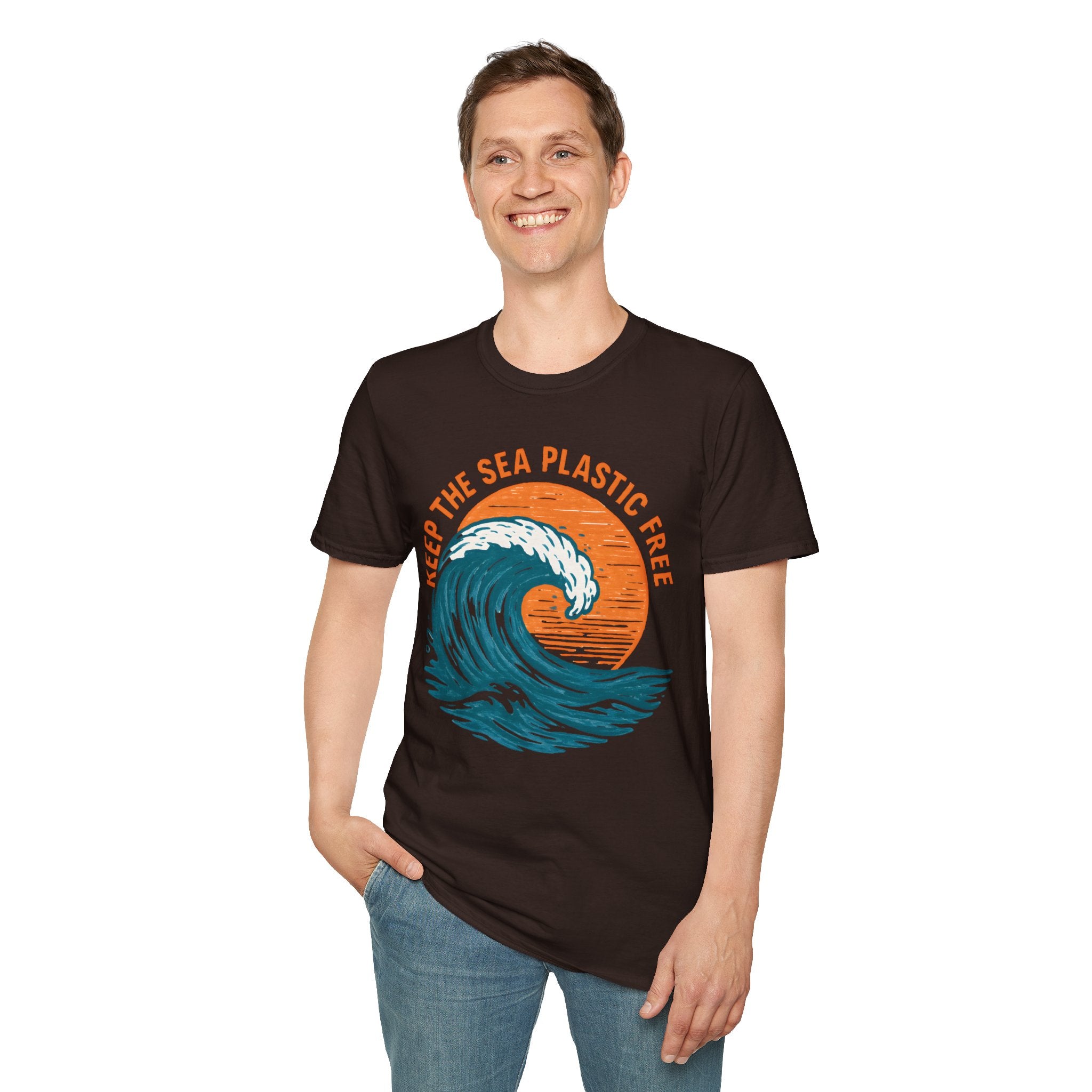 Keep the Sea Plastic Free T-Shirt — Ocean Conservation Wave Tee