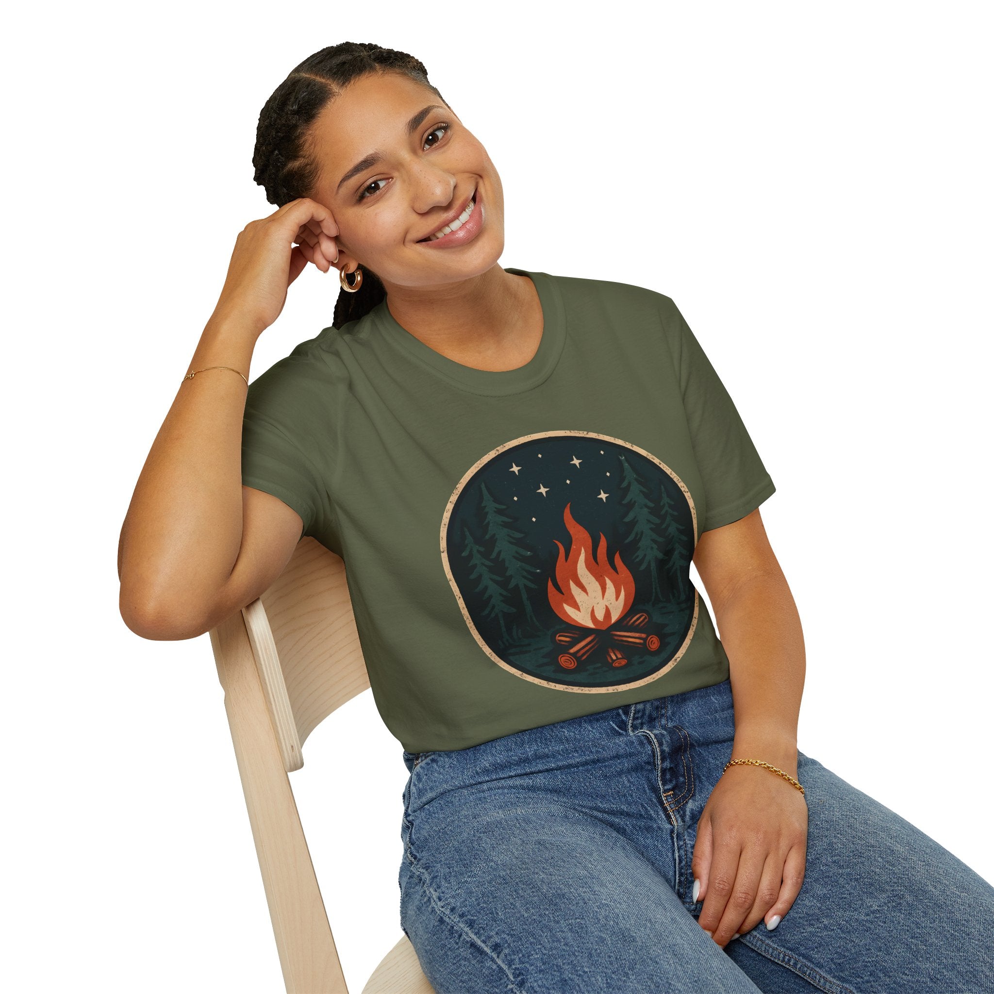 Forest Campfire at Night T-Shirt
