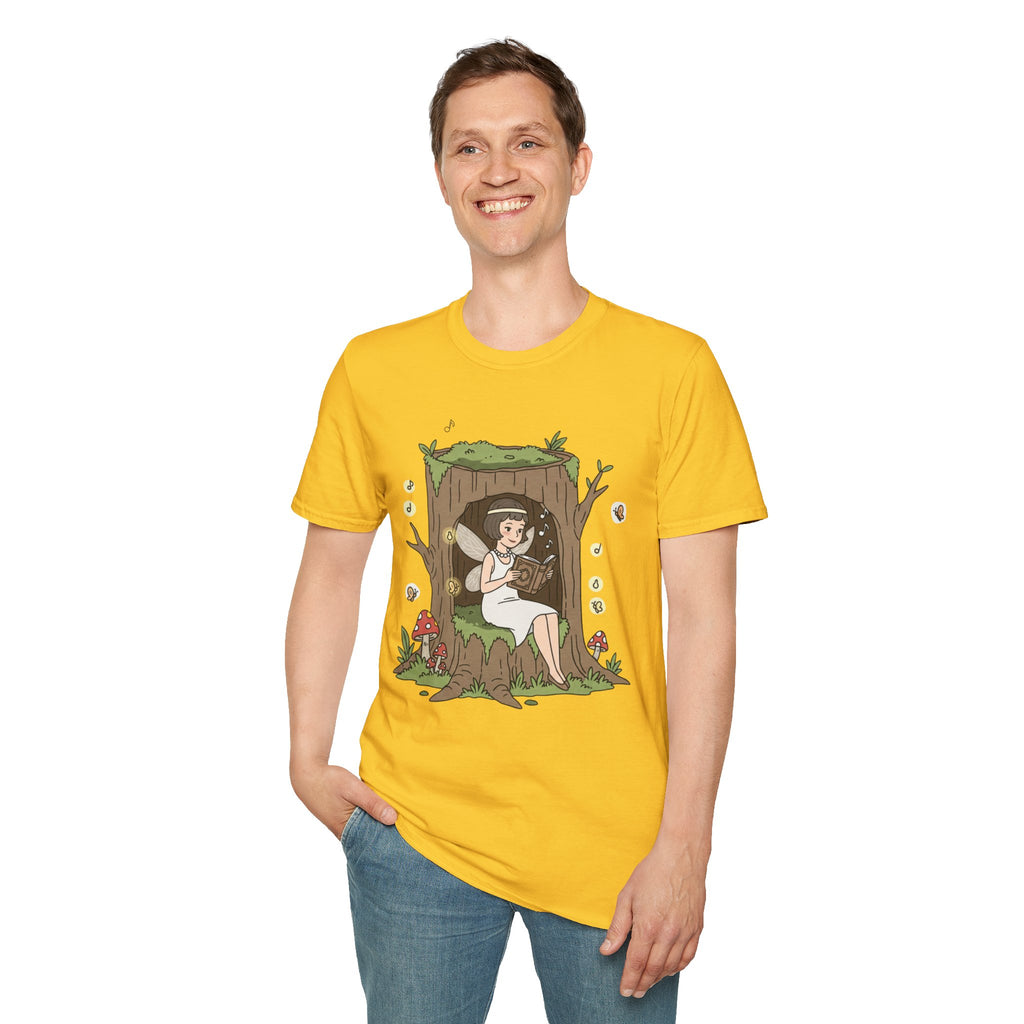 Forest Flapper Fairy Reading in Tree Hollow T-Shirt