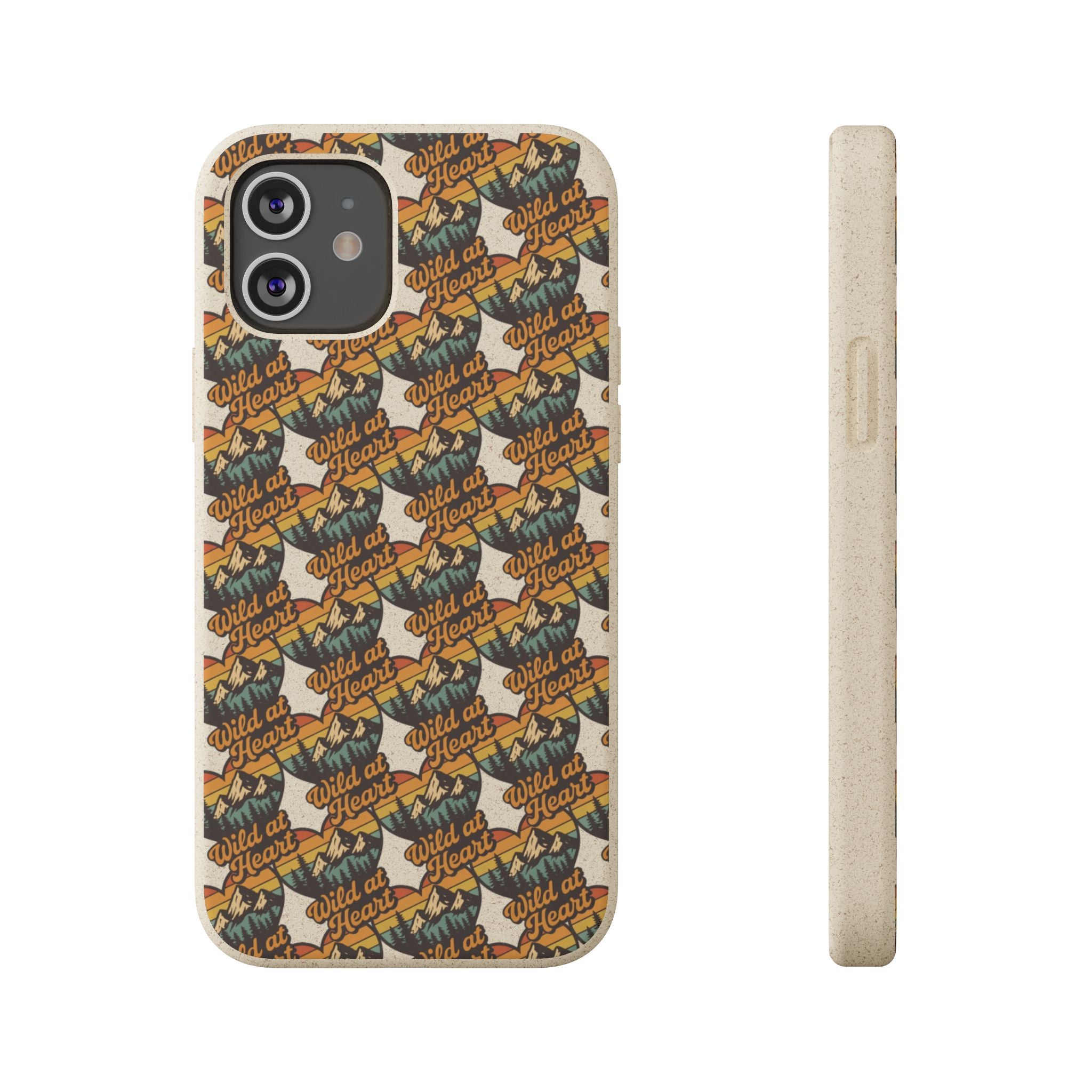 Eco-Friendly Phone Case — Vintage Camper Pattern Biodegradable iPhone Cover