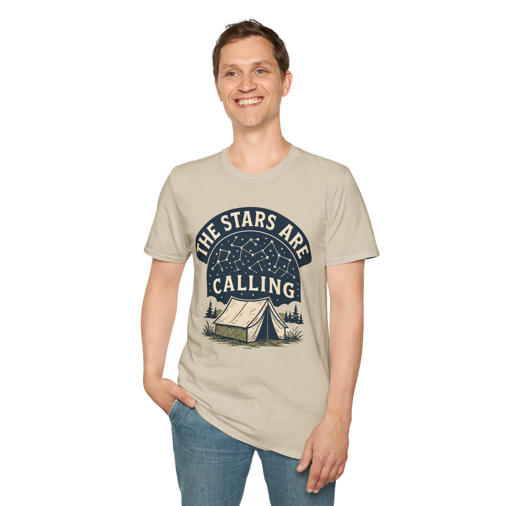 "The Stars Are Calling" Camping Tent Stargazing T-Shirt