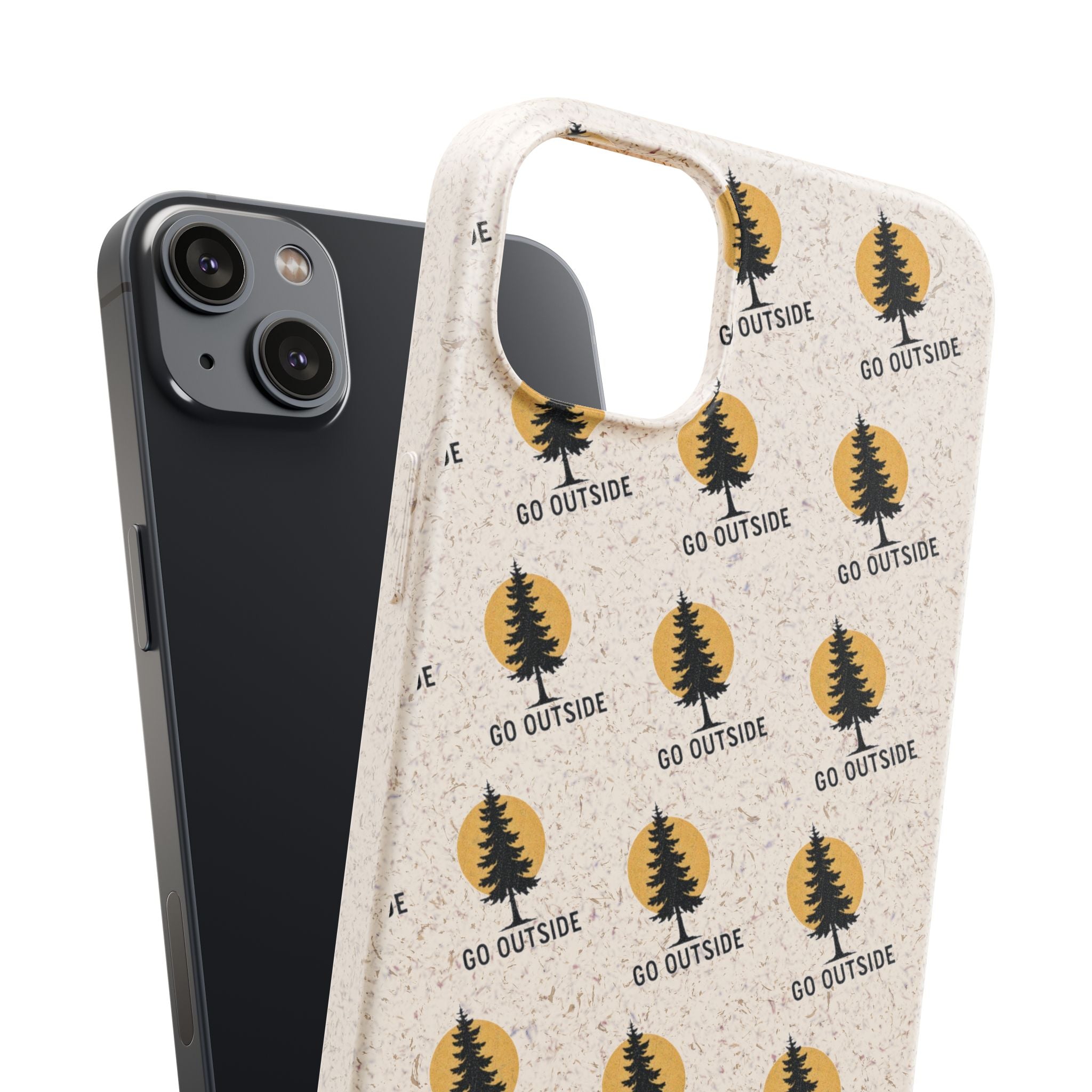 Biodegradable Phone Case — 'Go Outside' Recycled Eco-Friendly iPhone Cover