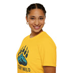 "Stay Wild" Bear Footprint Mountain Emblem T-Shirt