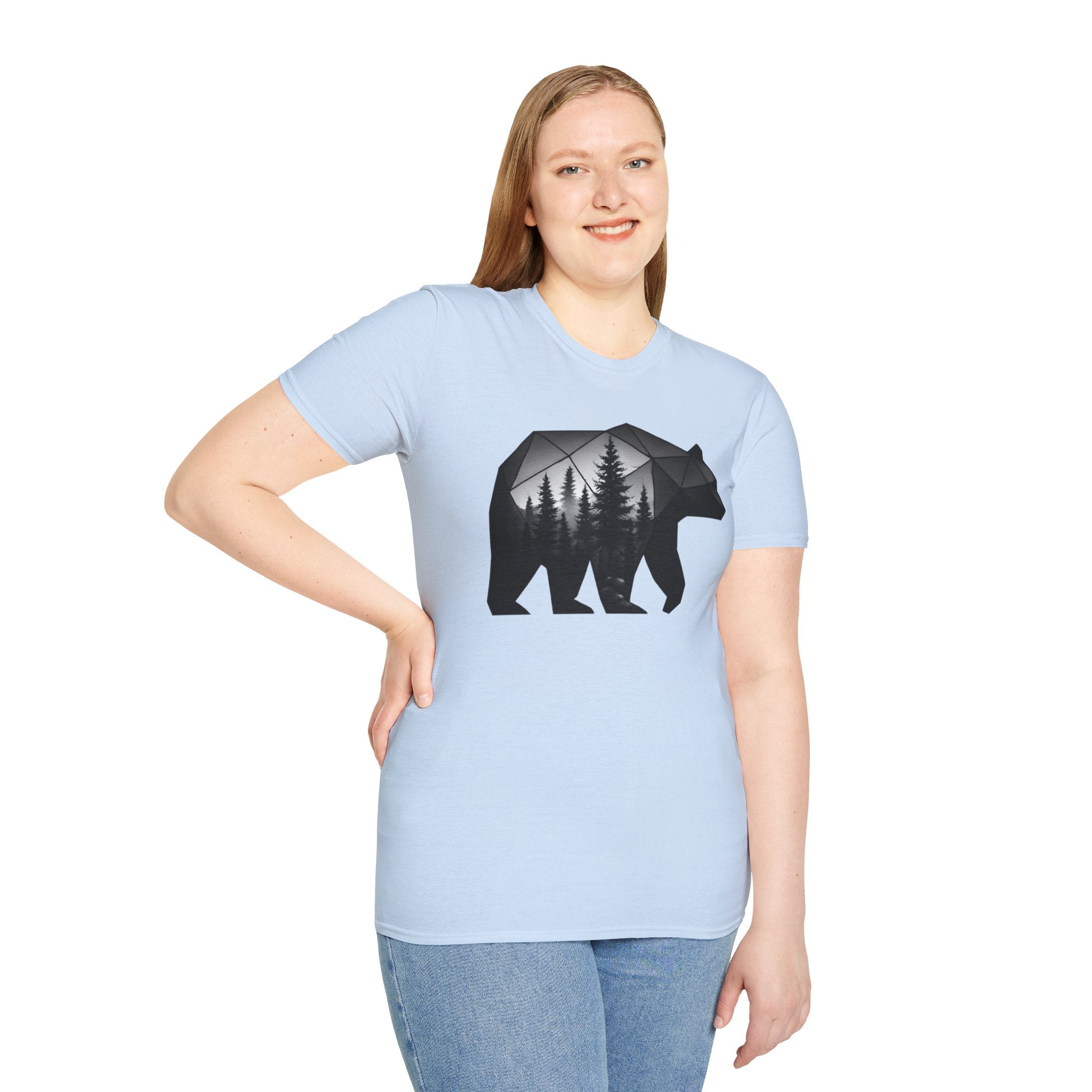 Geometric Forest Bear T-Shirt