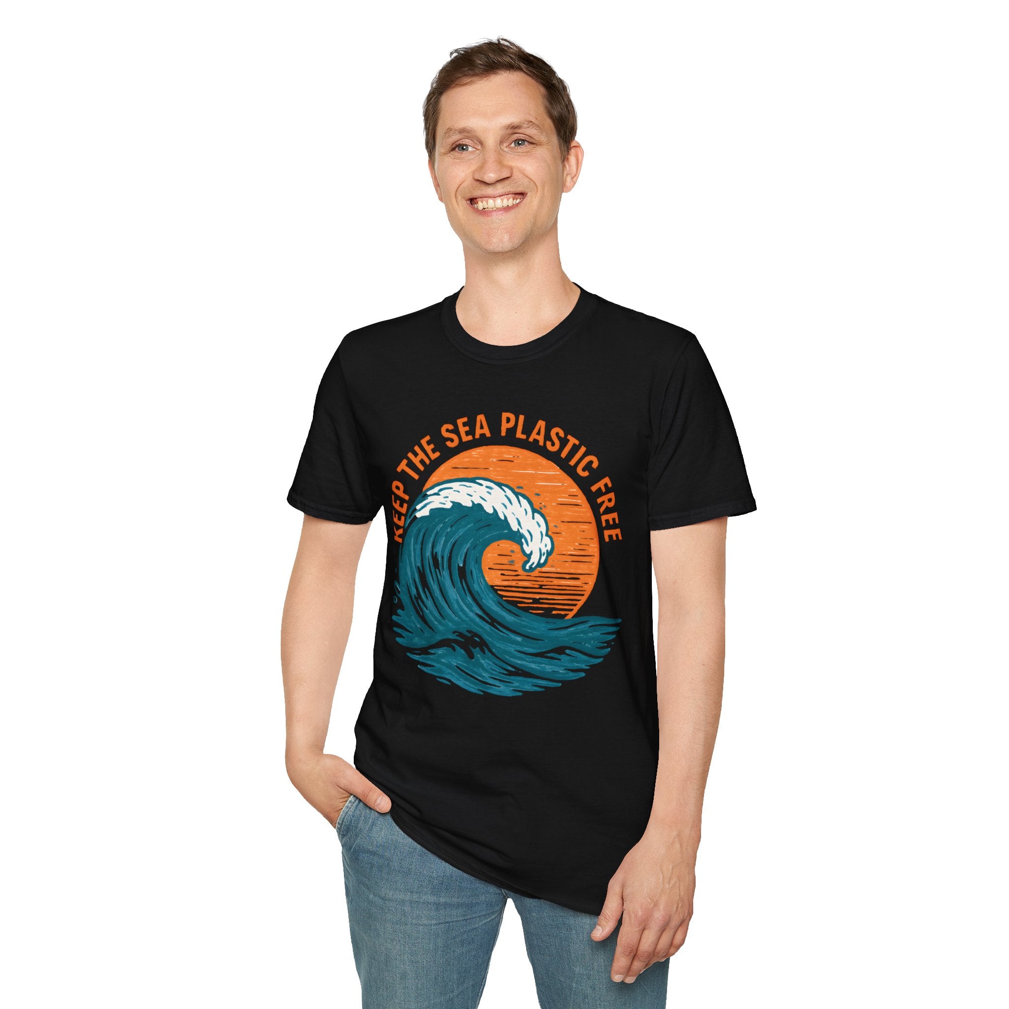Keep the Sea Plastic Free T-Shirt — Ocean Conservation Wave Tee