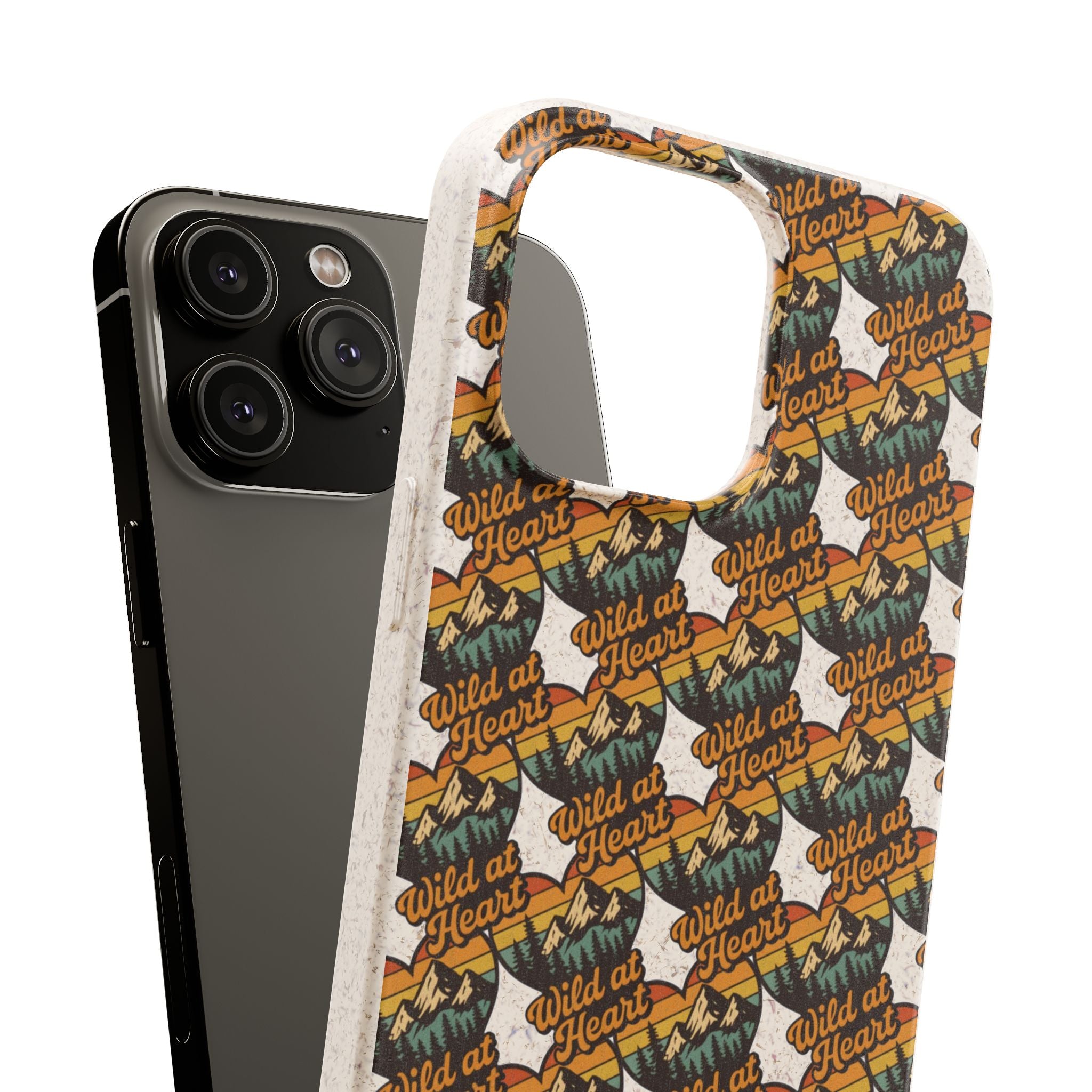 Eco-Friendly Phone Case — Vintage Camper Pattern Biodegradable iPhone Cover